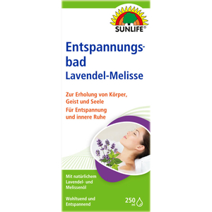 Добавка для вани SUNLIFE (Санлайф) Entspannungsbad Lavendel-Melisse з оліями лаванди та меліси розслаблююча 250 мл